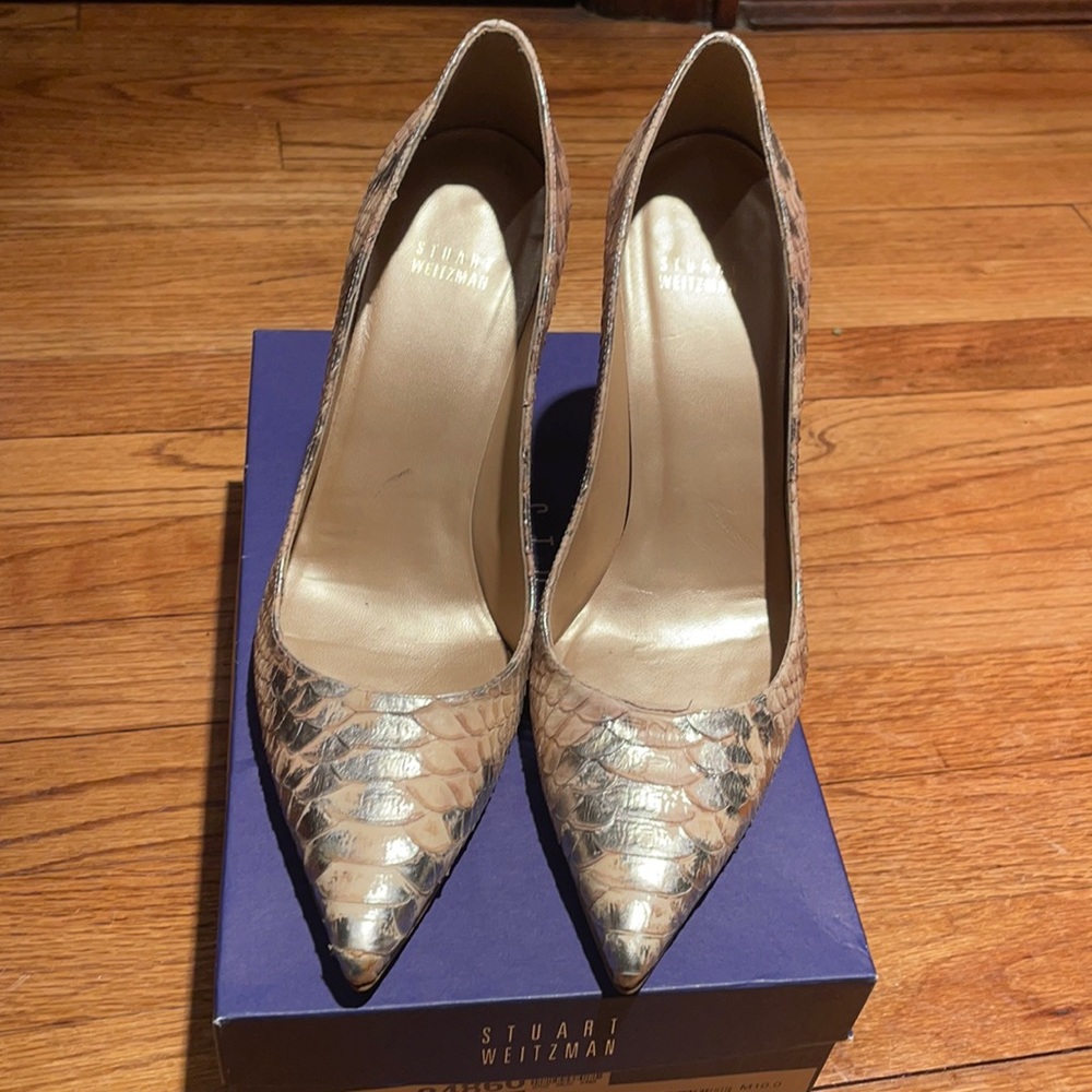 Snakeskin Stuart Weitzman stiletto